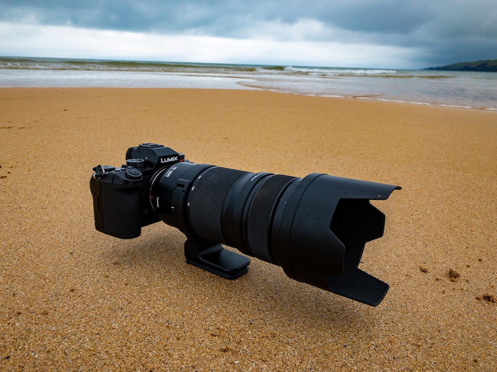 The Panasonic S5 with the S Pro 70-200m f/2.8 lens.